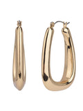 Adult Women's Tone Wide Click Metal Hoop Earring