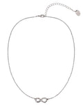 Adult Women's Tone Infinity Crystal Metal Pendant Necklace