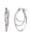 Adult Women's Tone Twist Metal Hoop Earring