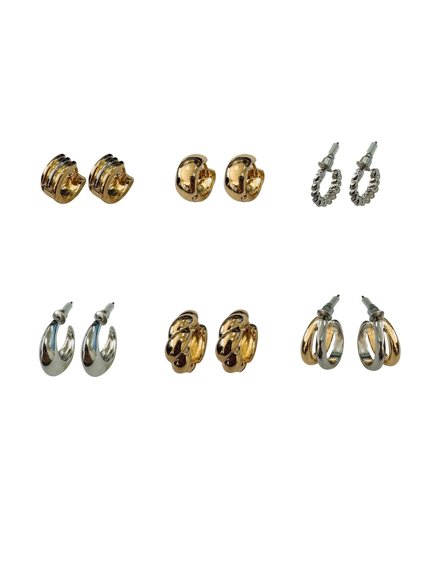 Essentials Multi Ear Hoop Earrings, 6 Pack