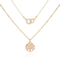 Women's Dainty Tree of Life Goldtone Necklace Set