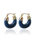 Women's Plated Resin Hoop Earring