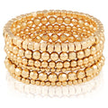 Women's Tone Beaded Stretch Bracelet Set, 6-Piece
