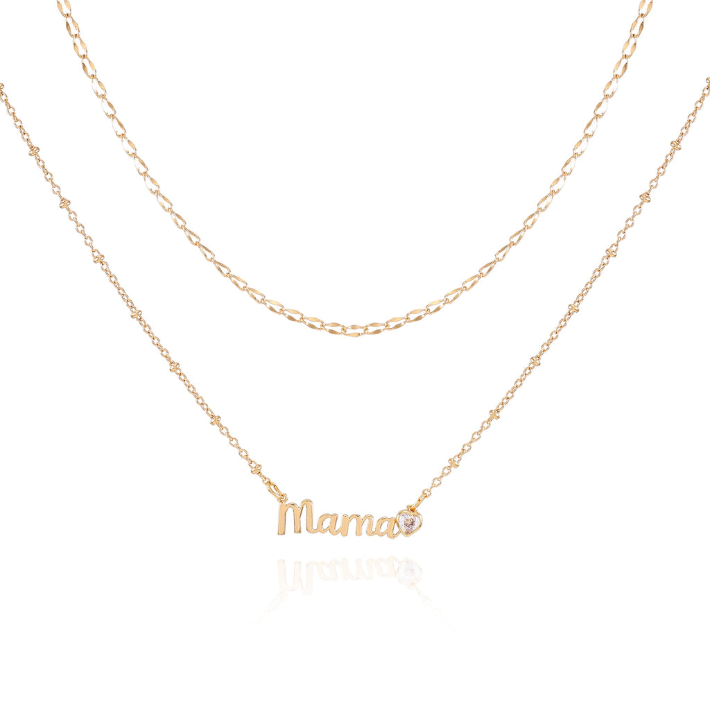 Women's Tone Mama Layered Necklace Set, 2-Piece