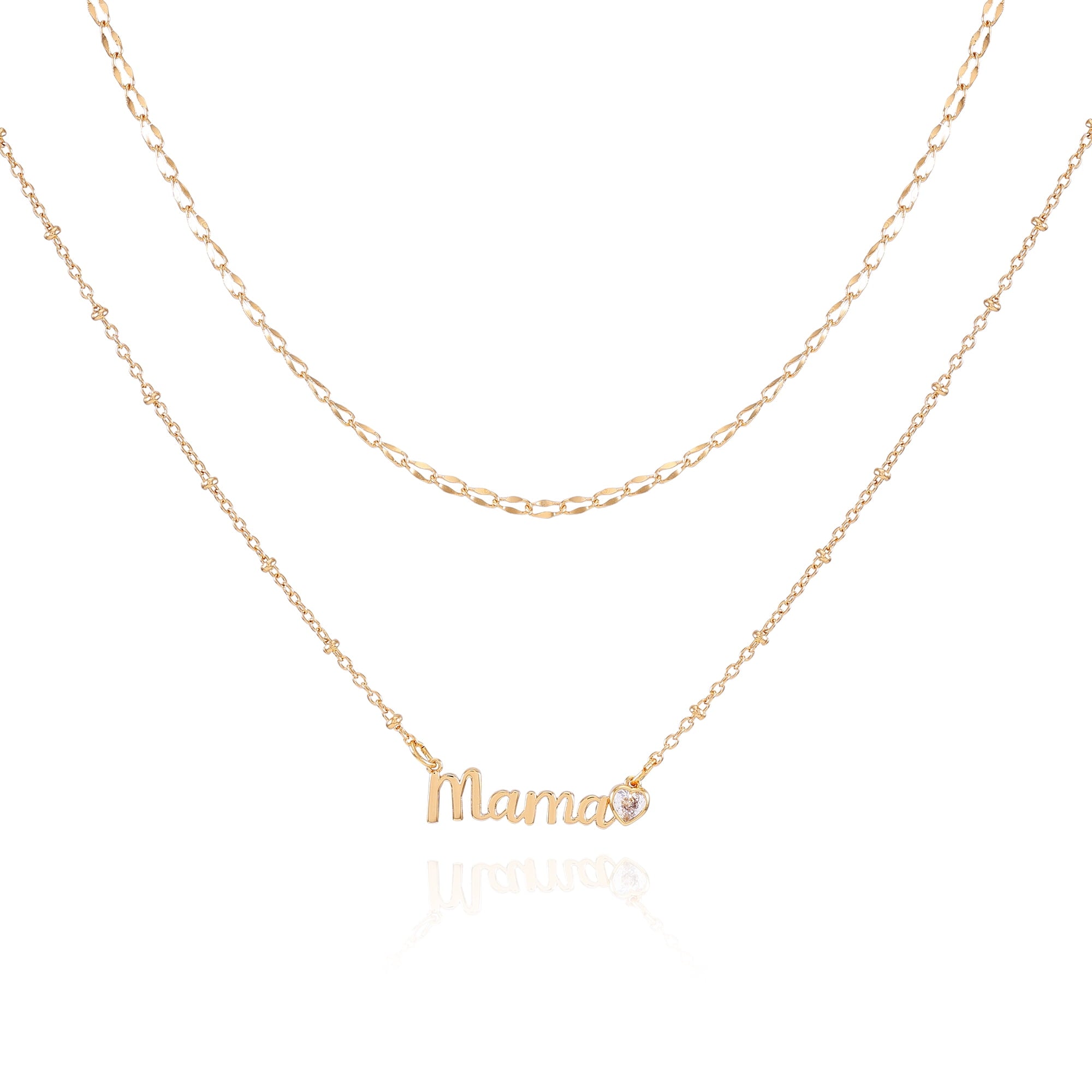 Women's Tone Mama Layered Necklace Set, 2-Piece