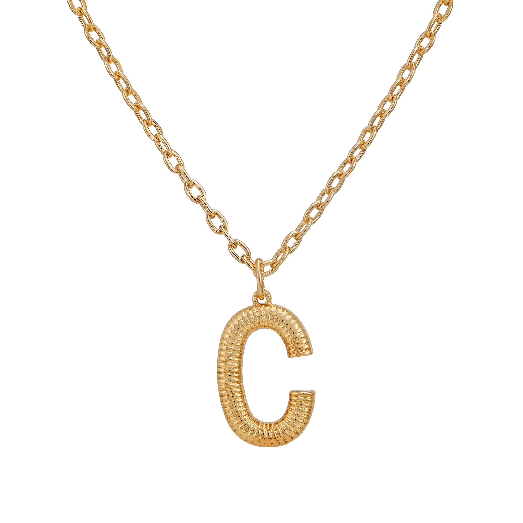 Women's Goldtone Initial E Necklace with Giftable Pouch