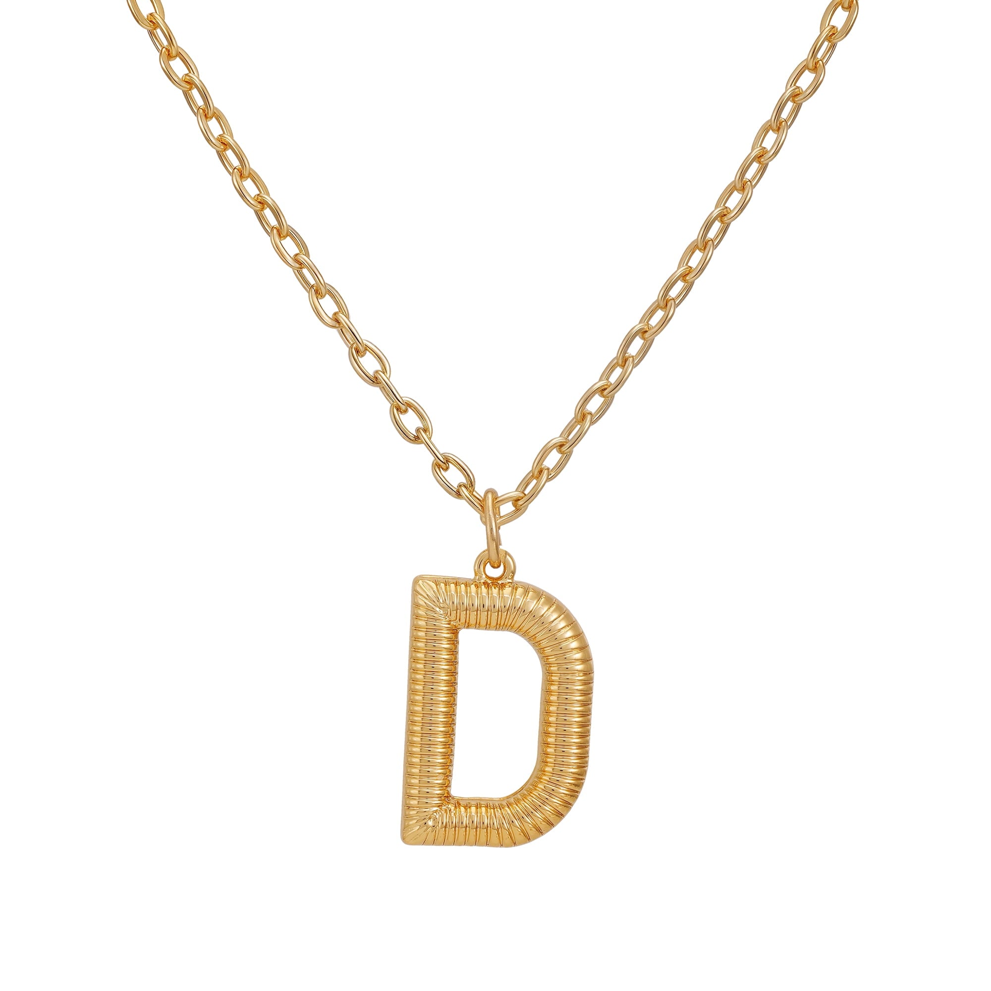 Women's Goldtone Initial E Necklace with Giftable Pouch