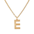 Women's Goldtone Initial E Necklace with Giftable Pouch