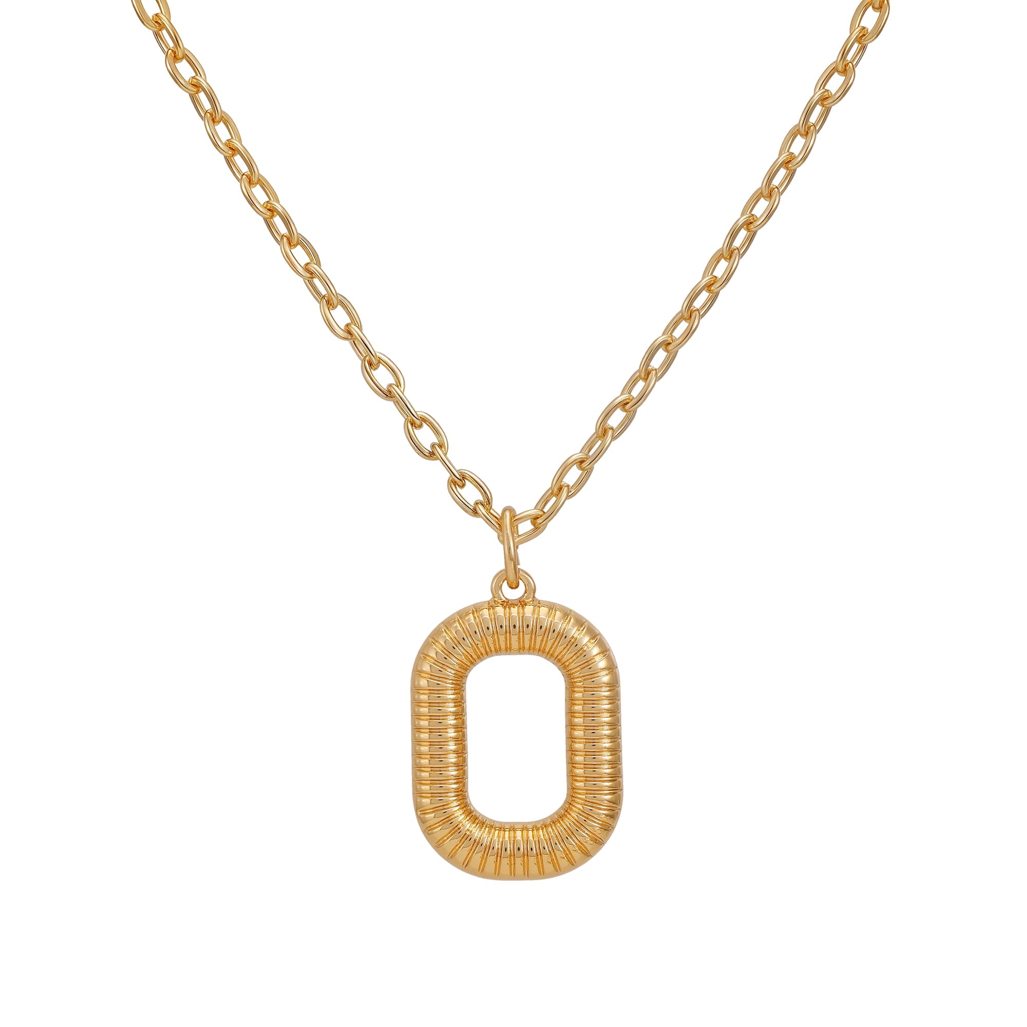Women's Goldtone Initial E Necklace with Giftable Pouch