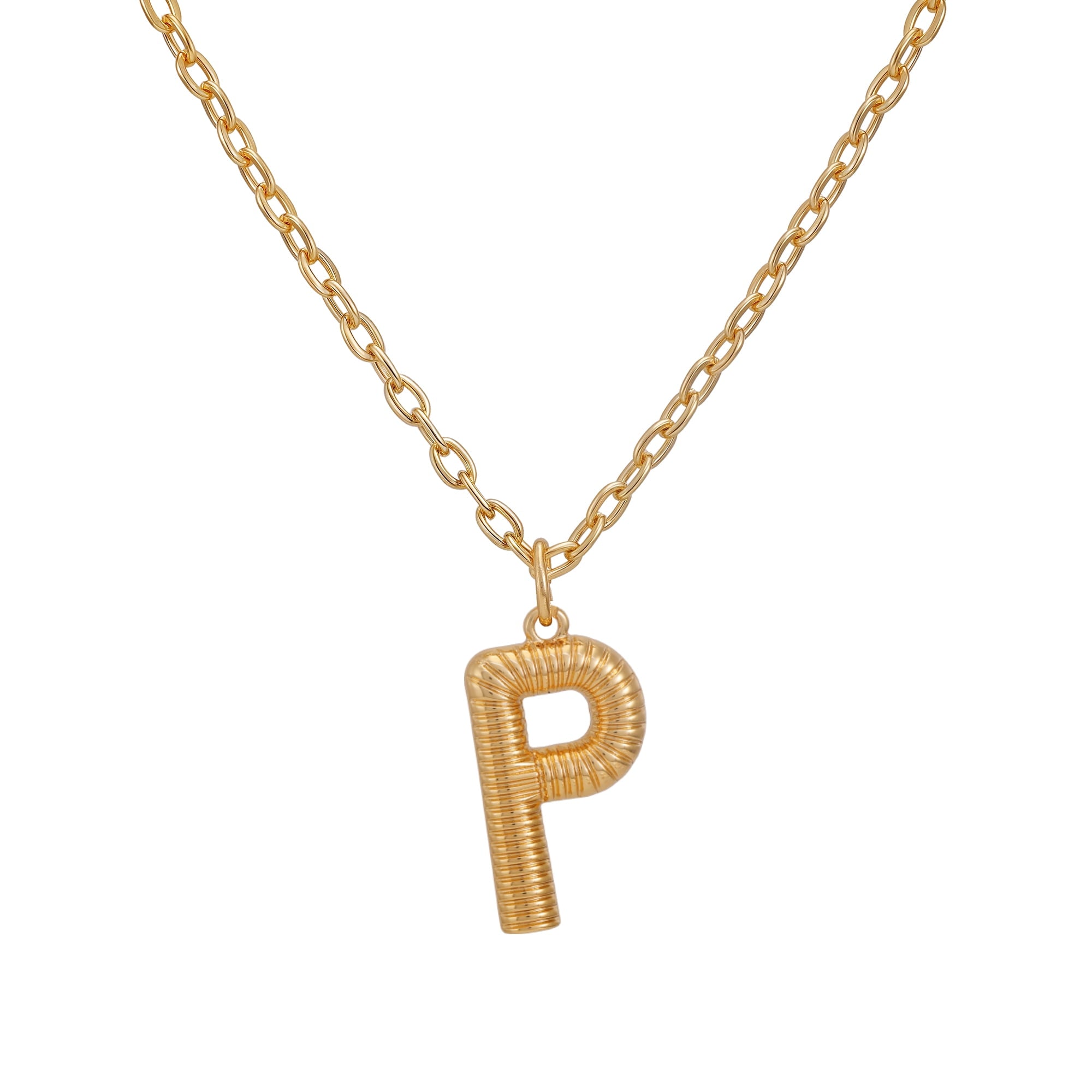 Women's Goldtone Initial E Necklace with Giftable Pouch