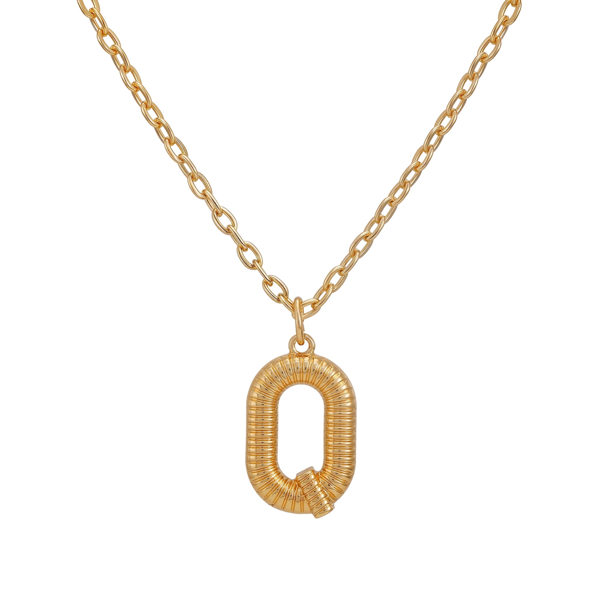 Women's Goldtone Initial E Necklace with Giftable Pouch