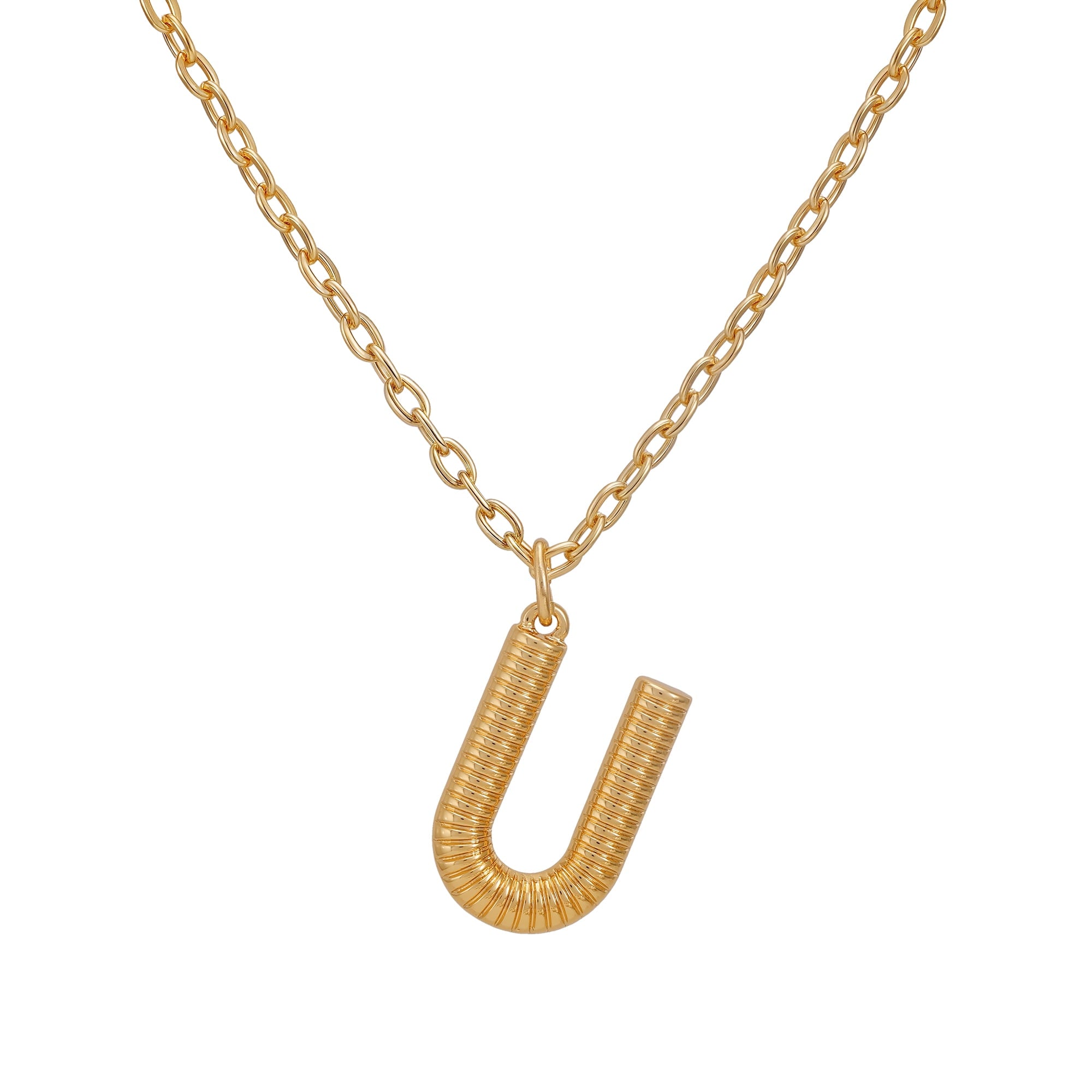 Women's Goldtone Initial E Necklace with Giftable Pouch