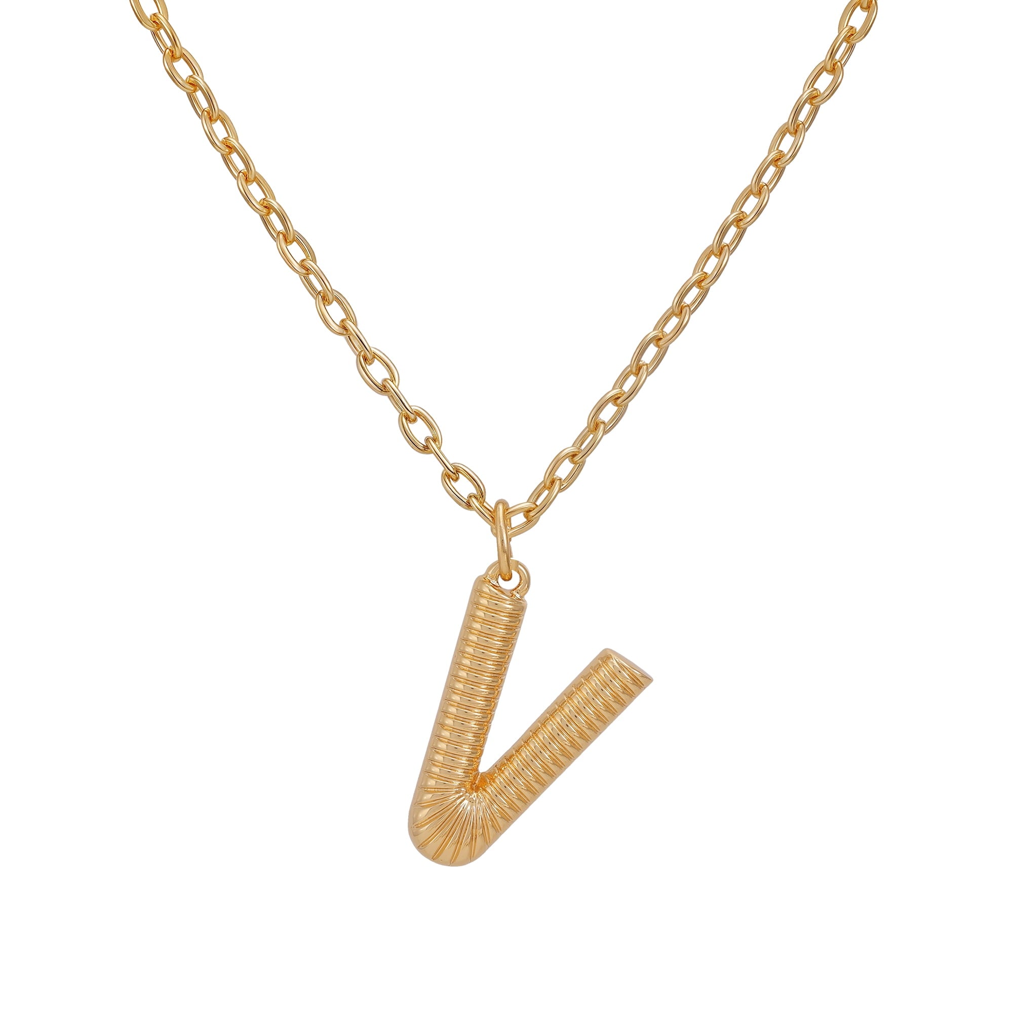 Women's Goldtone Initial E Necklace with Giftable Pouch