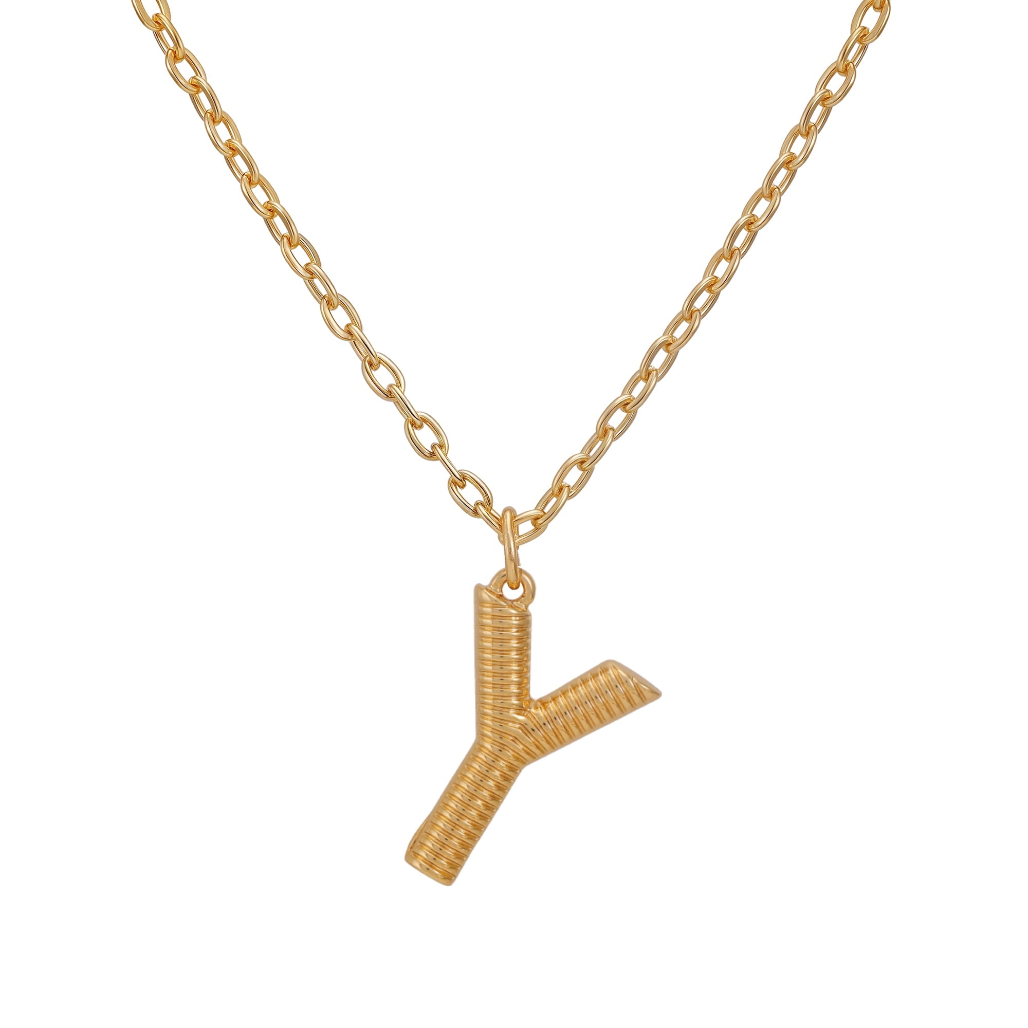 Women's Goldtone Initial E Necklace with Giftable Pouch