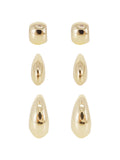Women's Metal Trio Hoop Earring in Plated