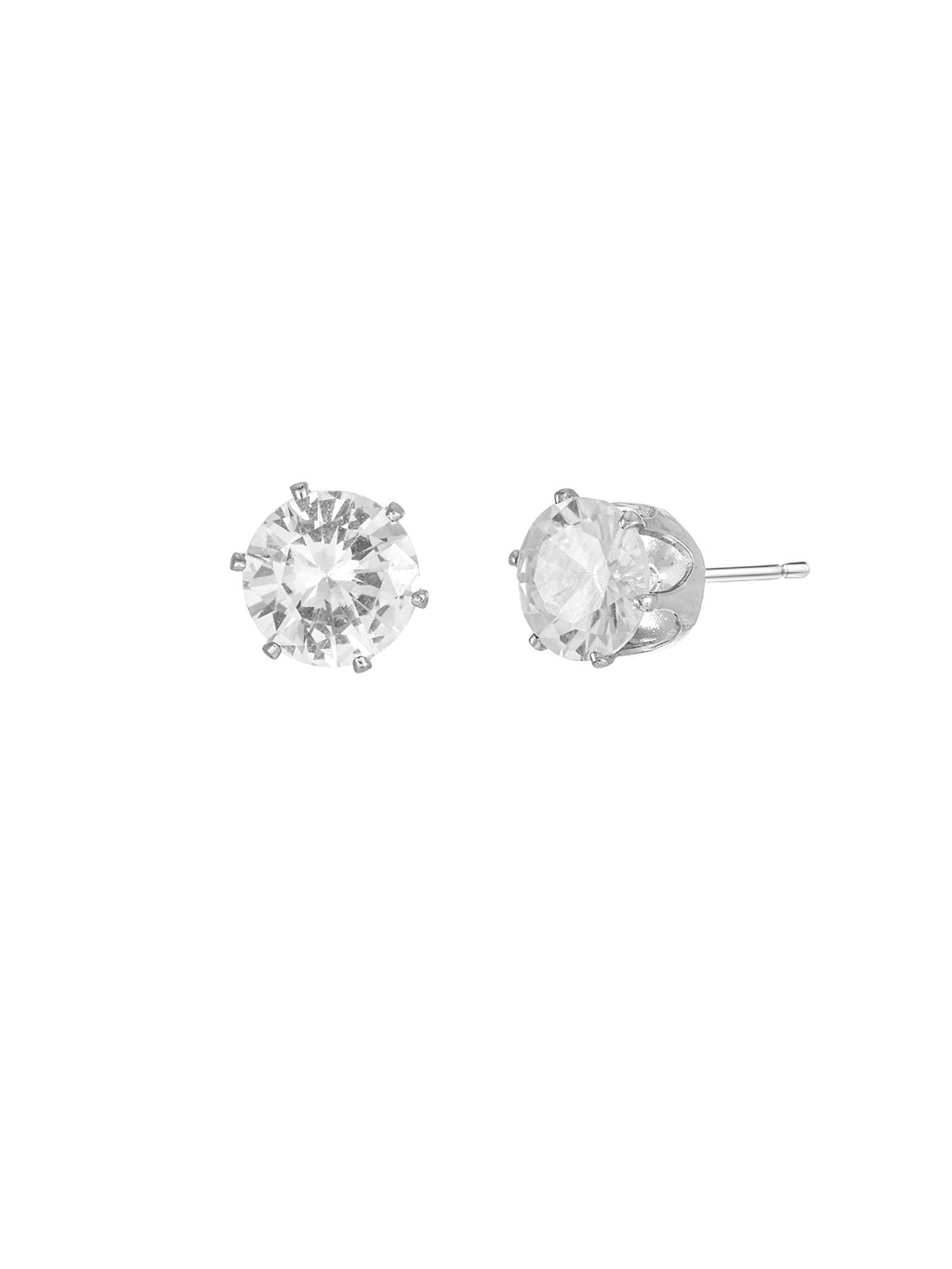 Women's Silvertone Cubic Zirconia Stud