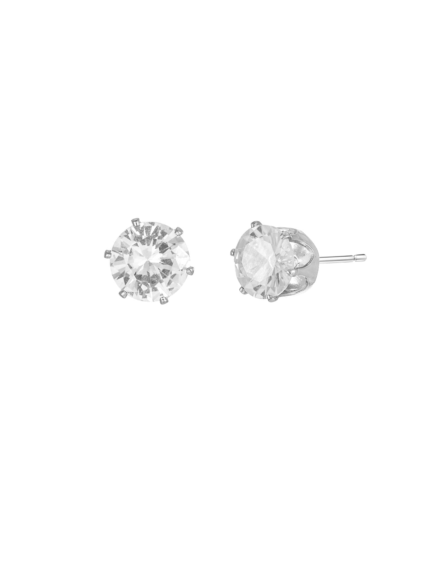 Women's Silvertone Cubic Zirconia Stud