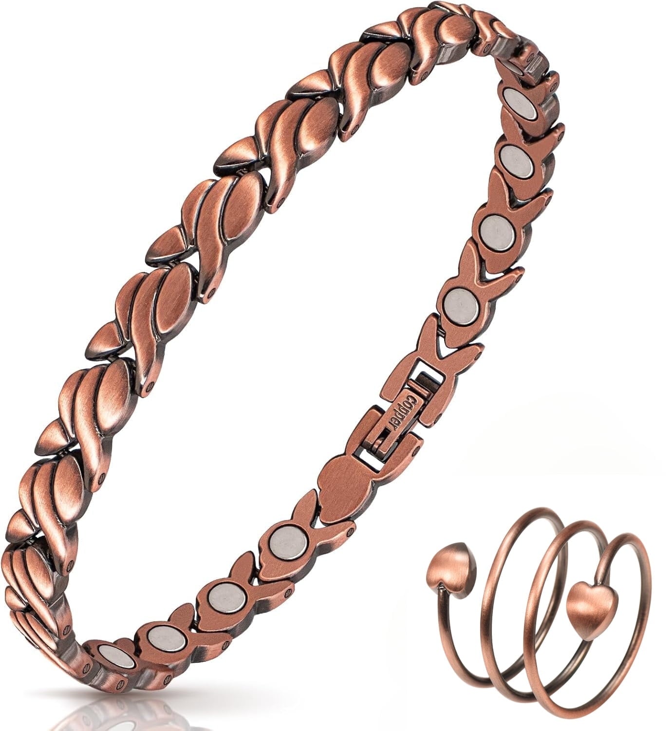 99.99% Solid Copper Magnetic Bracelets for Women