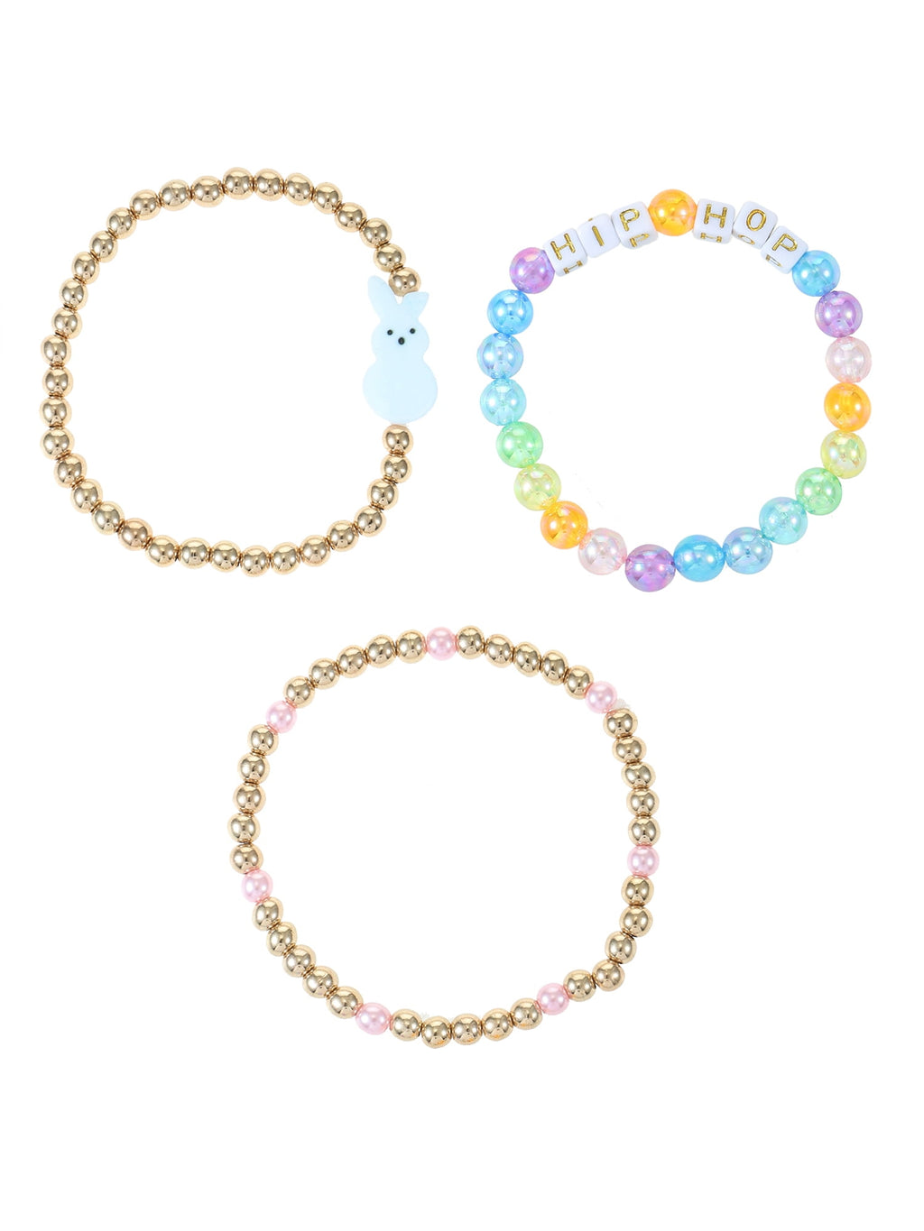 Easter Hip Hop Bracelets, 3 Piece