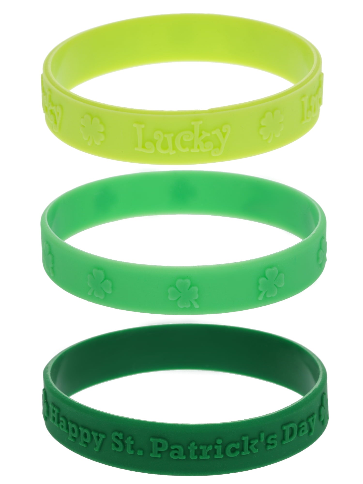 St. Patrick's Day Bead Stretch Bracelets, 3 Piece