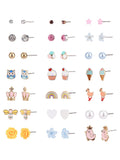 Teen Female Multi Plate 21-Pair Earring Set