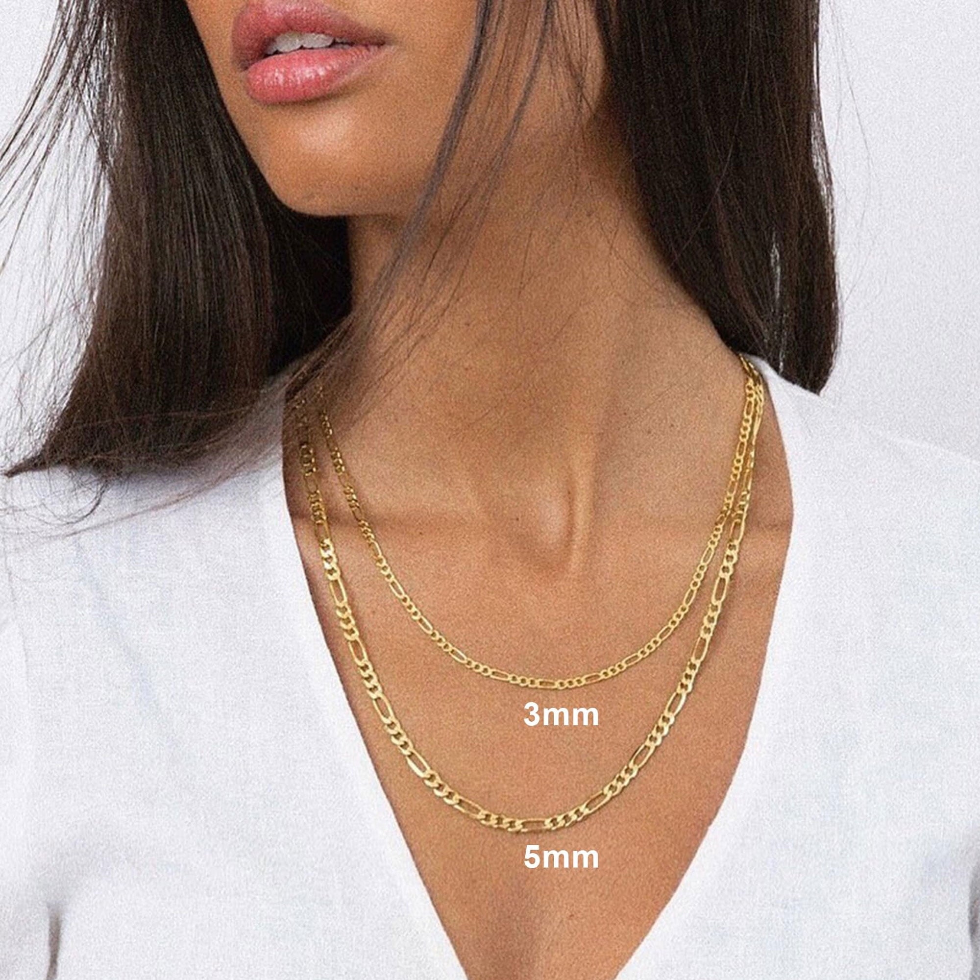 S925 Sterling Plated Chains for Women Men Boys 3mm/5mm Figaro Curb Link Necklace Easter Basket Stuffers Jewelry Gifts Teen Him Her Girls Adults Kids Age 14/16/18/20/22/24 Inch