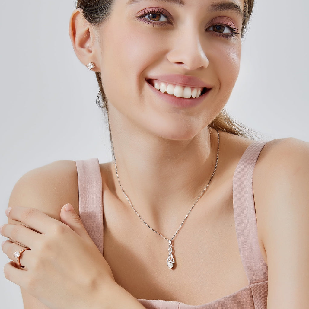 Cross Necklace for Women 1 Cross Pendant 925 Sterling Easter Christian Jewelry Gifts