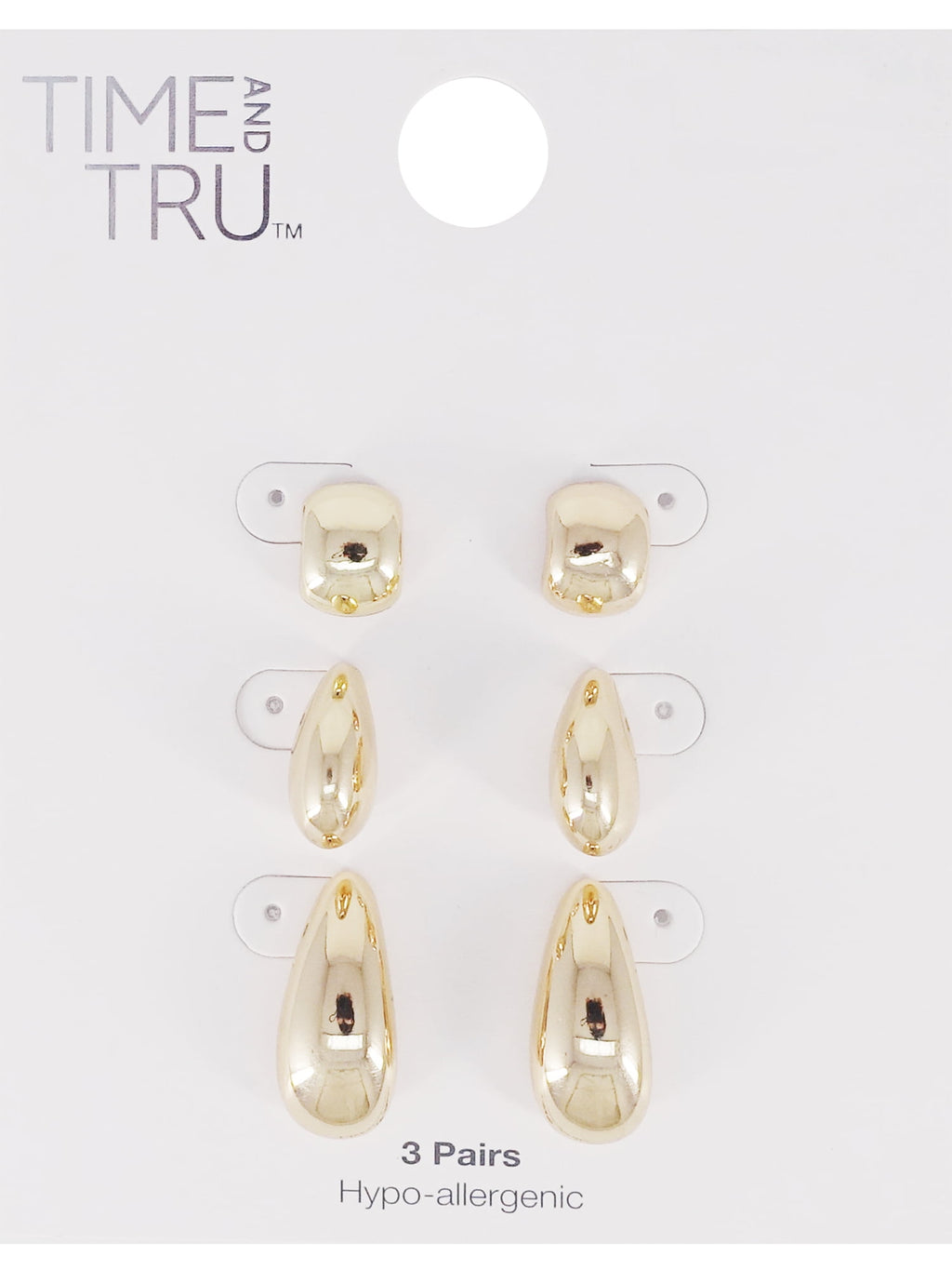 Women's Metal Trio Hoop Earring in Plated