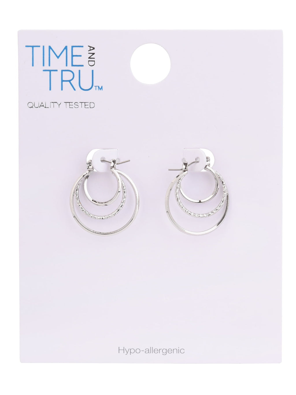 Adult Women's Tone Twist Metal Hoop Earring