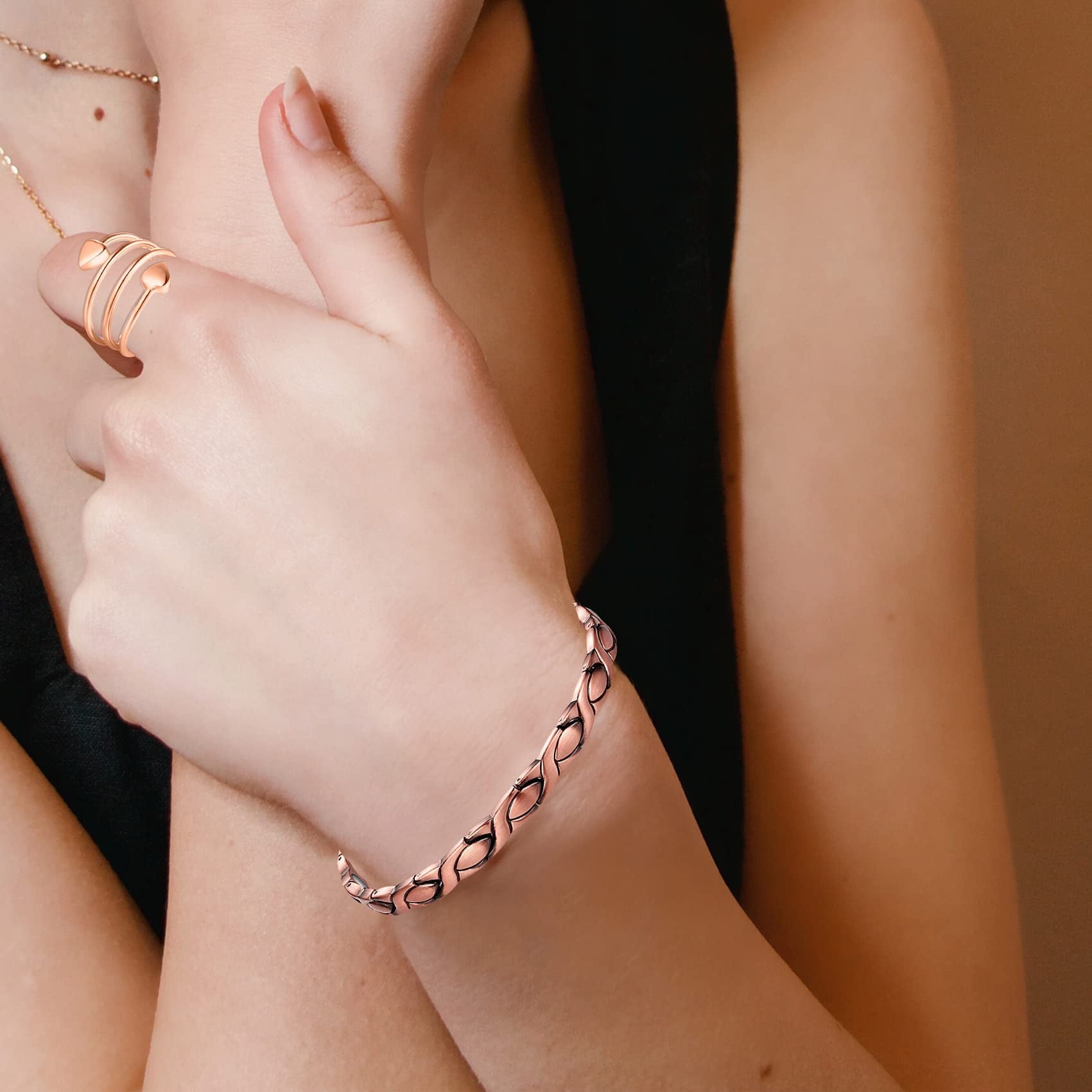 99.99% Solid Copper Magnetic Bracelets for Women