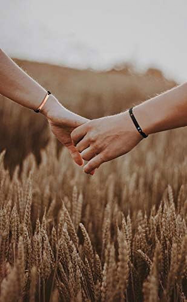 Magnetic Couples Bracelet, Adjustable Matching Macrame Bracelets, Stainless Steel Distance Relationship Bracelet, BF and GF Gifts