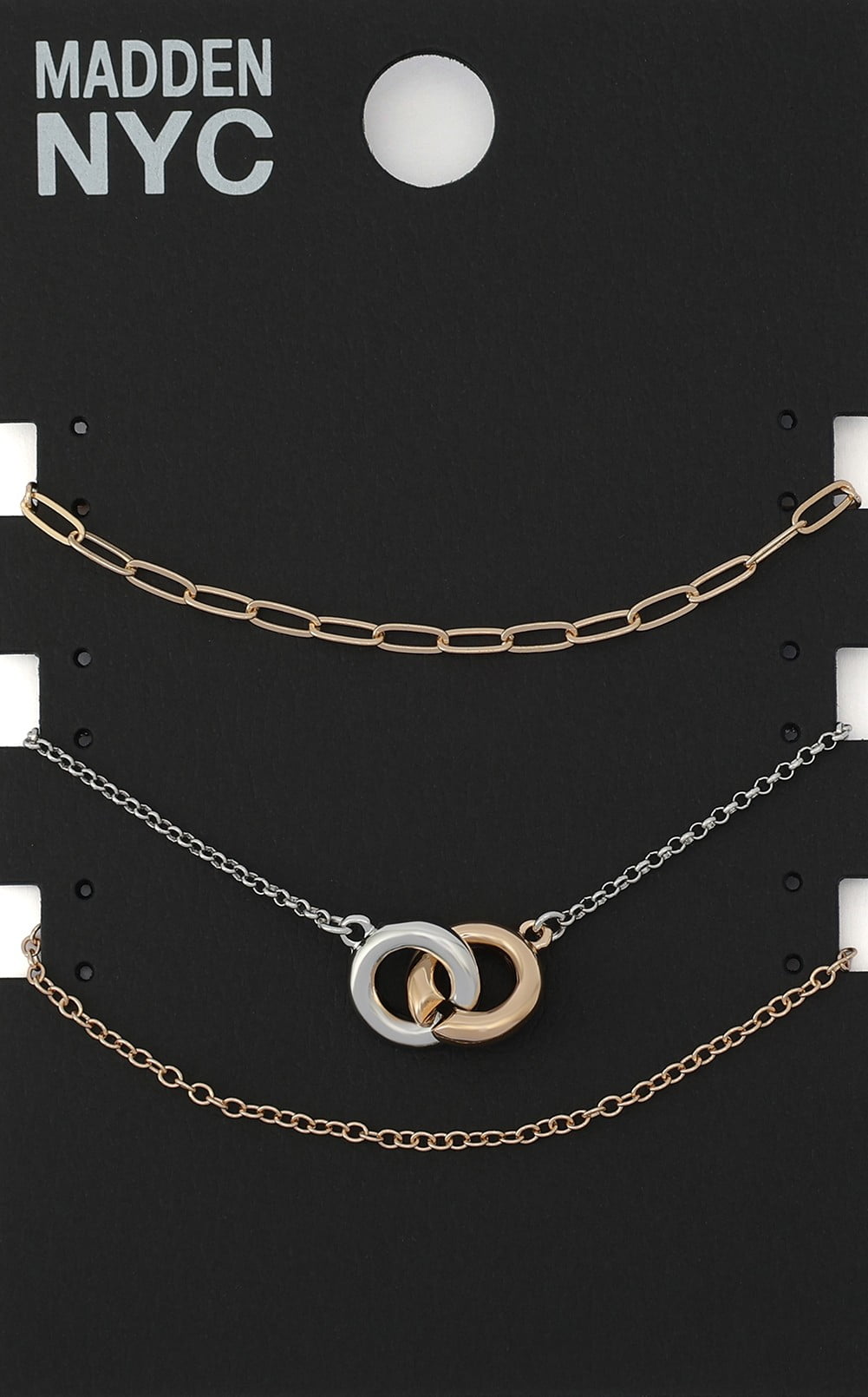 Women's -Tone Cross Charm 3-Piece Bracelet Set