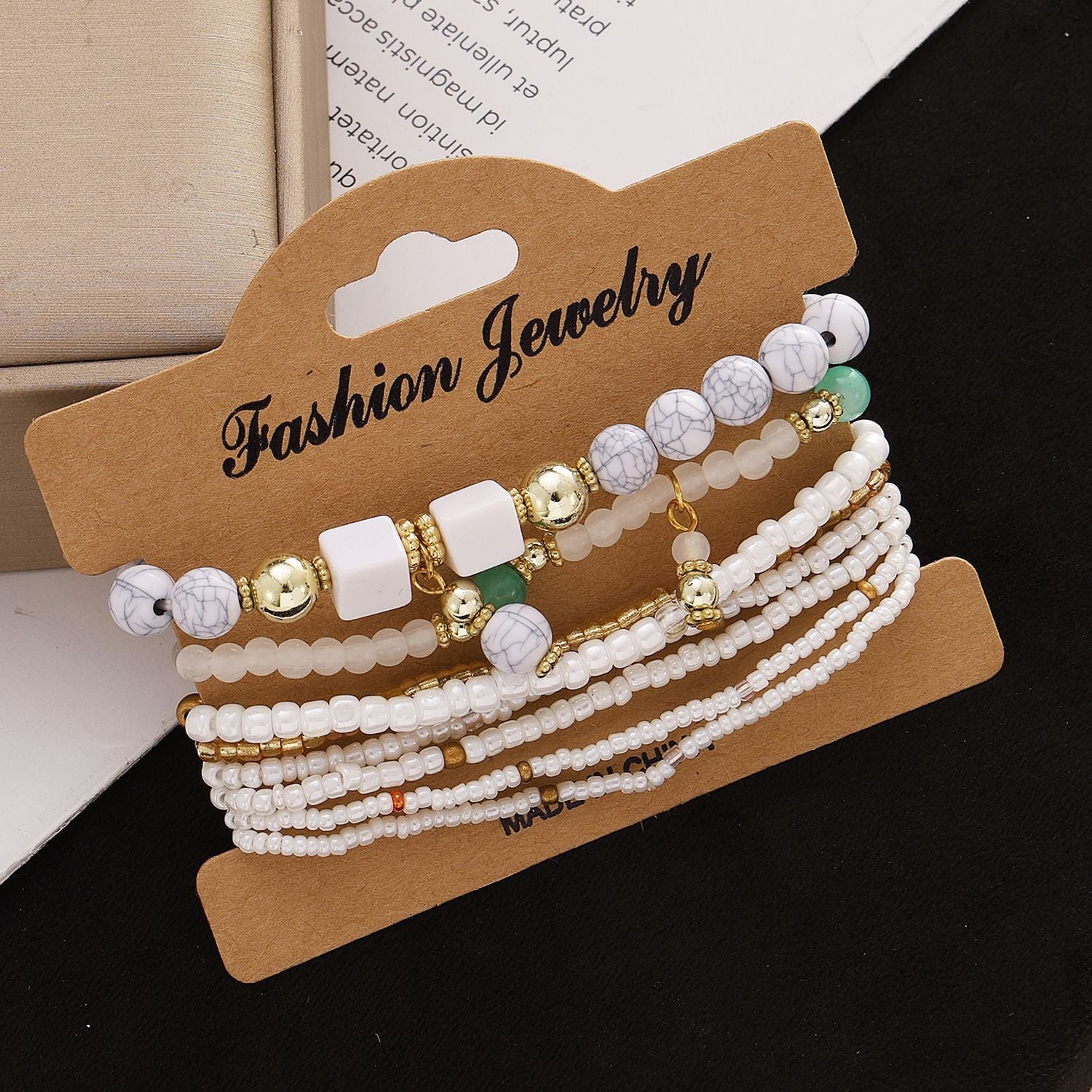8 PCS Bohemian Women's Bracelet, Beaded Bracelet, Women's and Girls