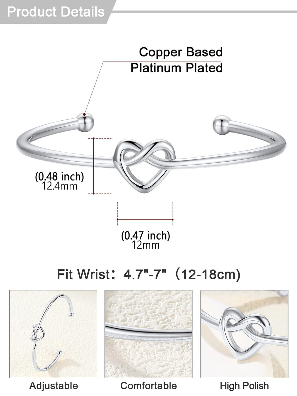 Twisted Bracelet for Women Open Bracelet Jewelry Solid Cuff Bangle