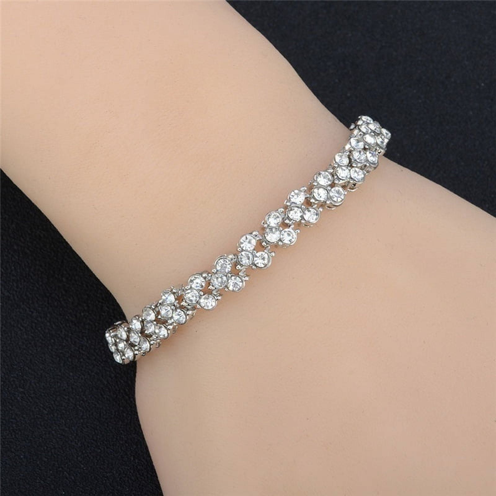 Crystal Diamond Bracelet in Sterling