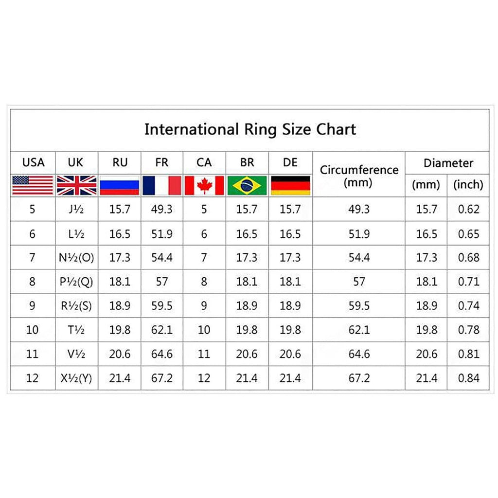 Women Ring Black Zircon Ring Ladies Jewelry Engaged Ring (Black,9)