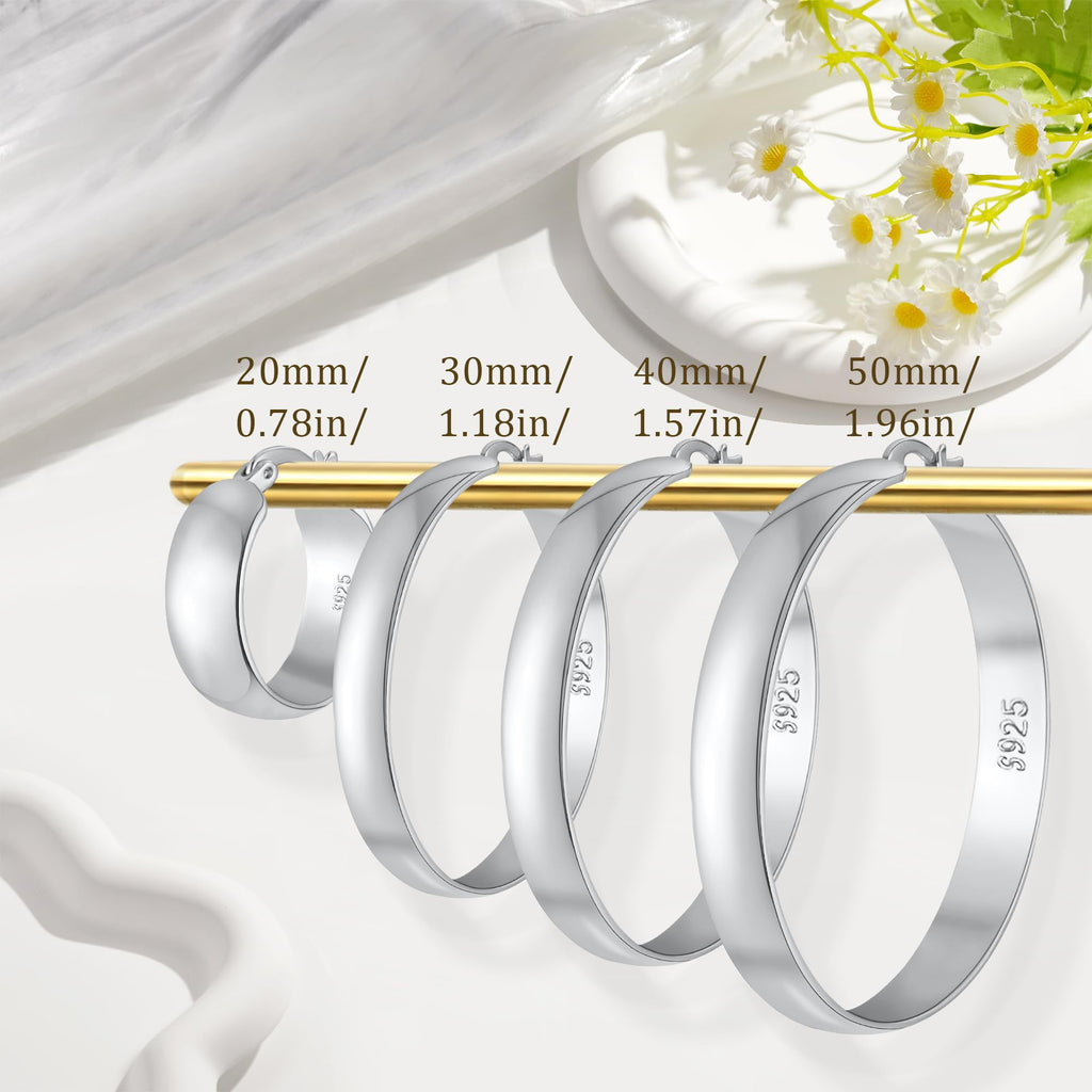 4 Pairs Hoop Earrings for Women CZ Small Huggie Cartilage Post Hypoallergenic Earrings Set for Multiple Piercing Valentines Day Jewelry Gifts Her Teen Mom Wife Lady Adults Ideas