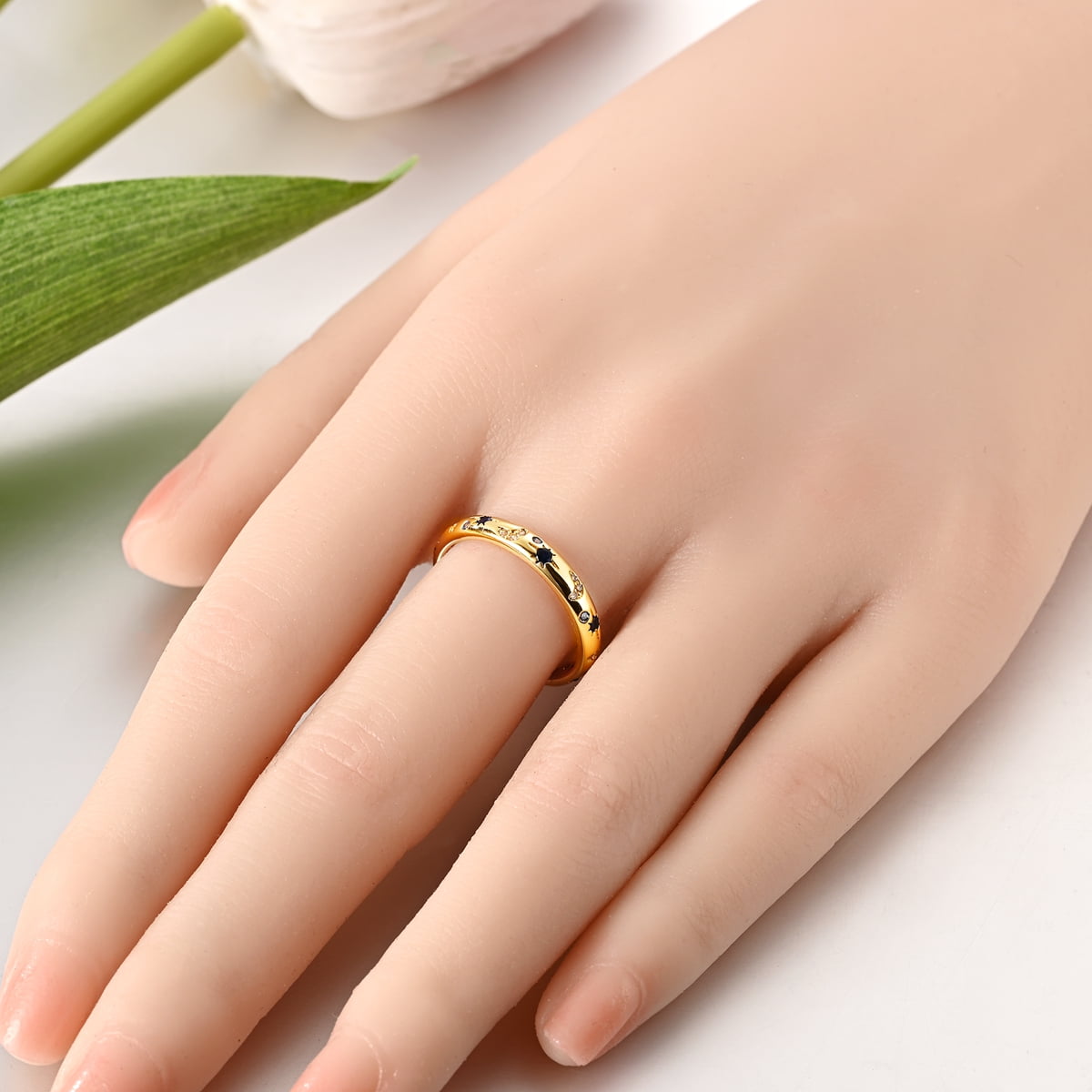Starry Night 925 Sterling Finger Ring Blue AAA CZ For Women Jewelry