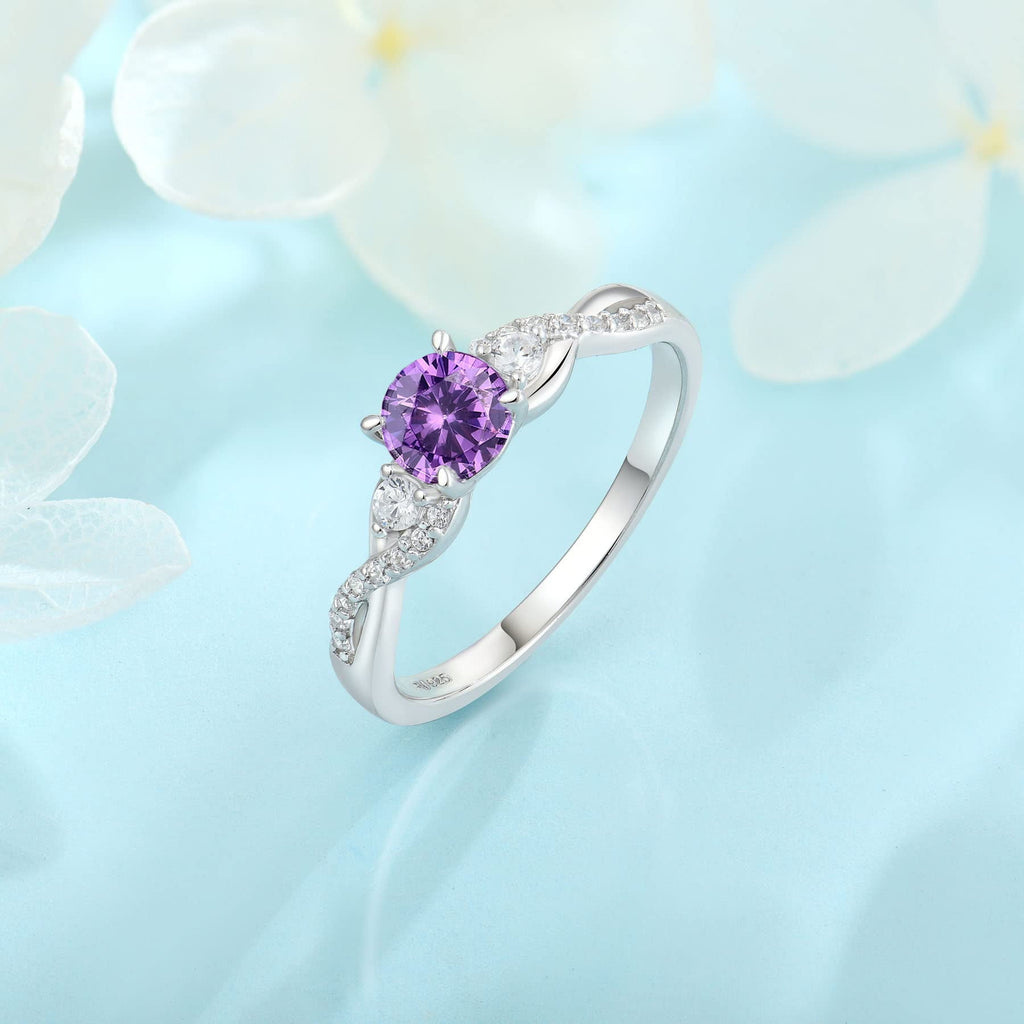 Ring for Her 925 Sterling Engagement Ring Wedding Eternity Ring for Women Size 10