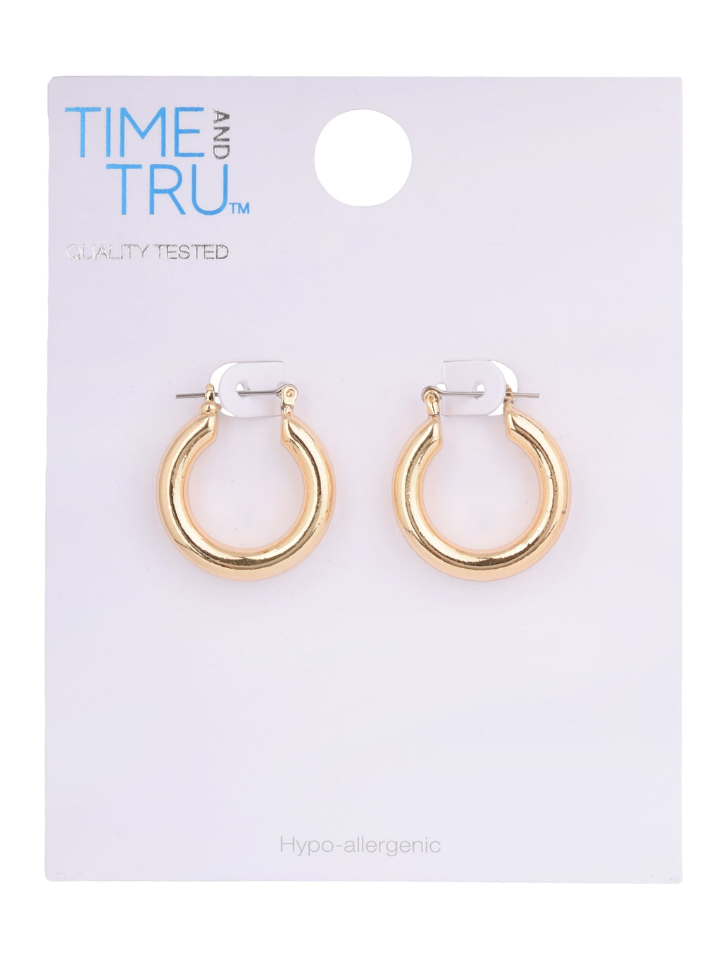 Adult Women's Tone Medium Wide Metal Hoop Earring