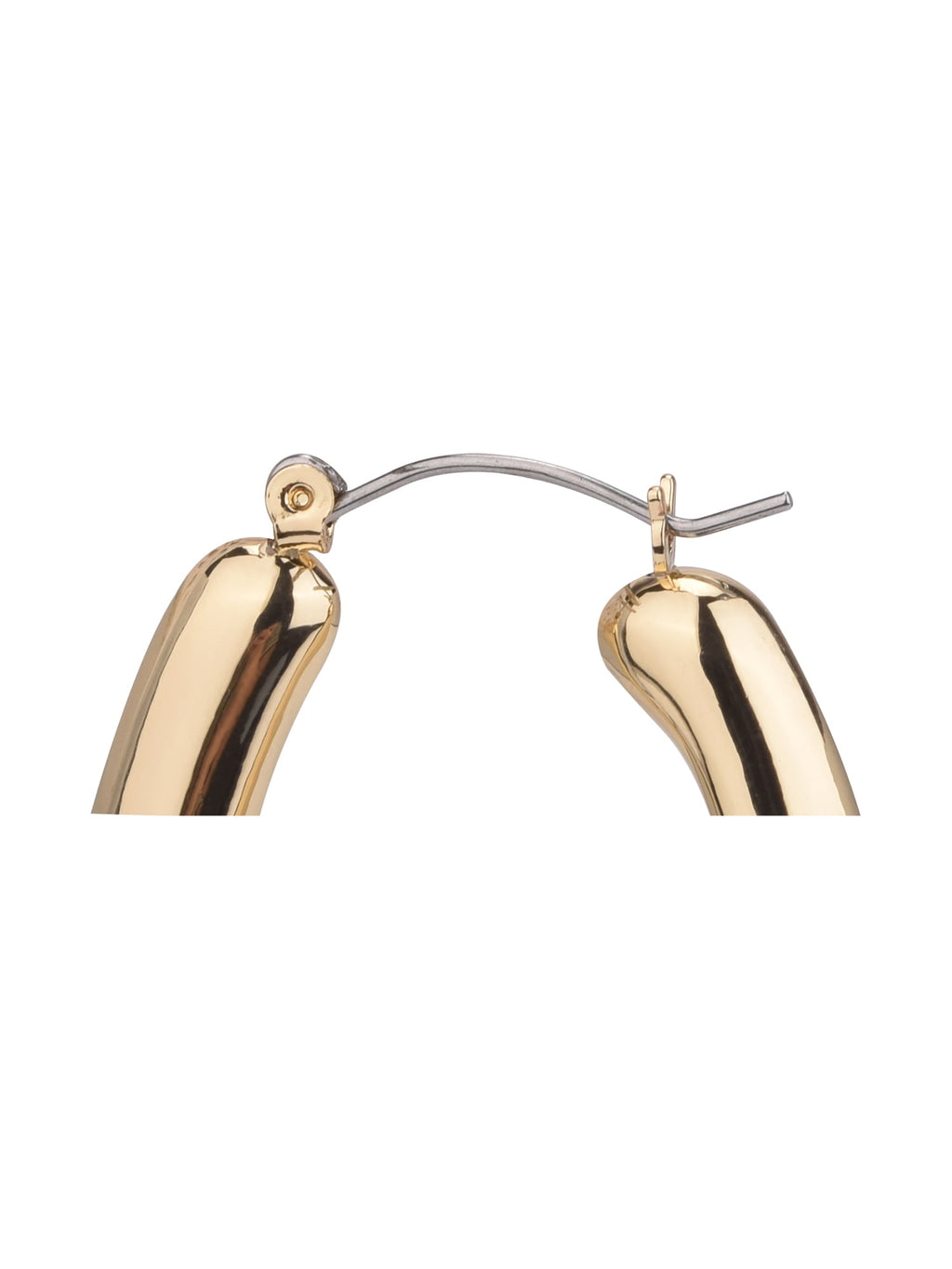 Adult Women's Tone Wide Click Metal Hoop Earring