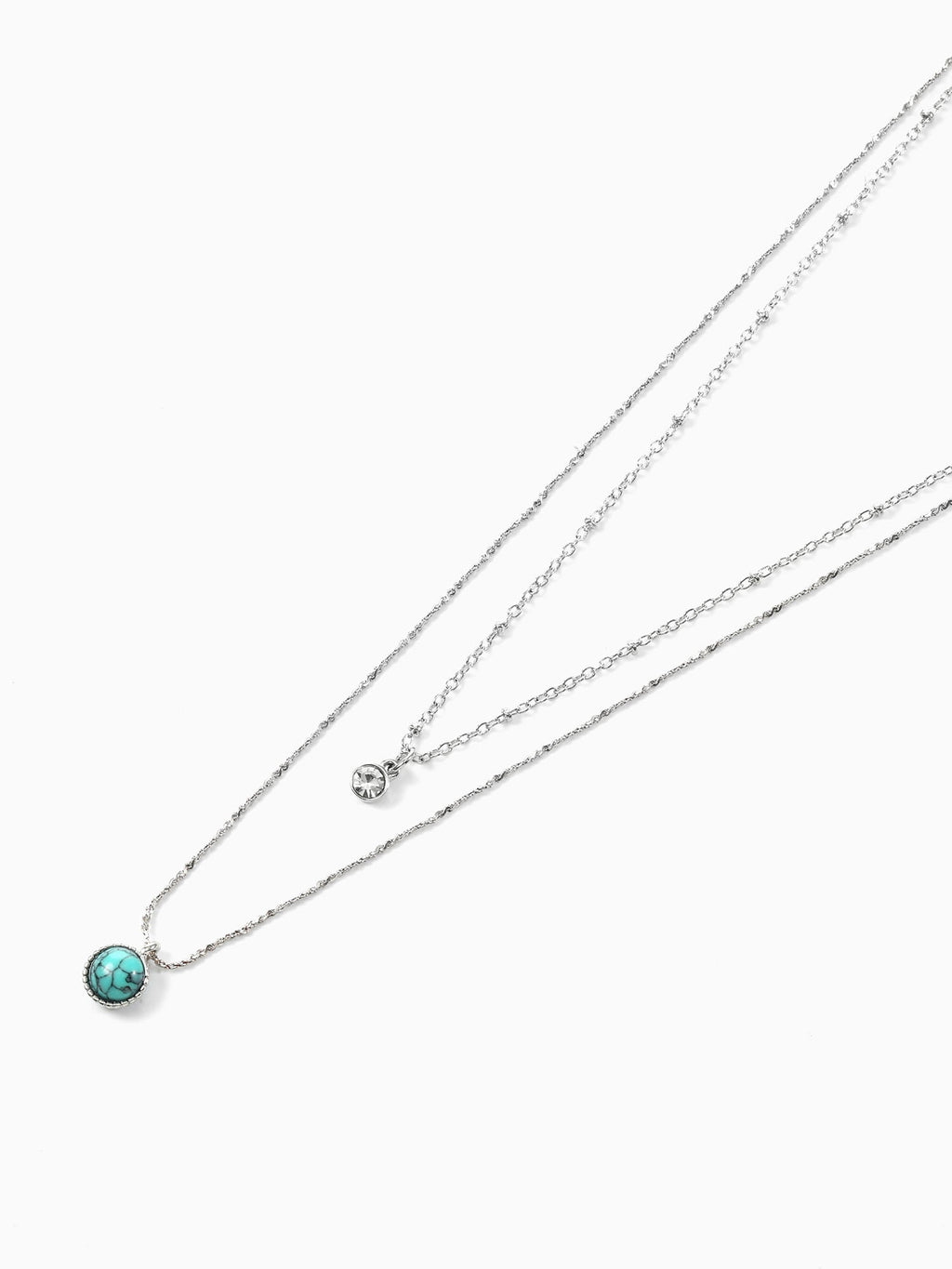 Women's Silvertone Layered Necklace, 1 Piece