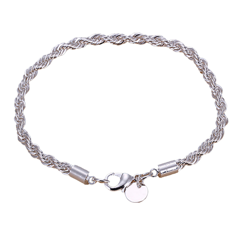 Women's 925 Sterling Bracelet Bangle Chain Banquet Jewelry