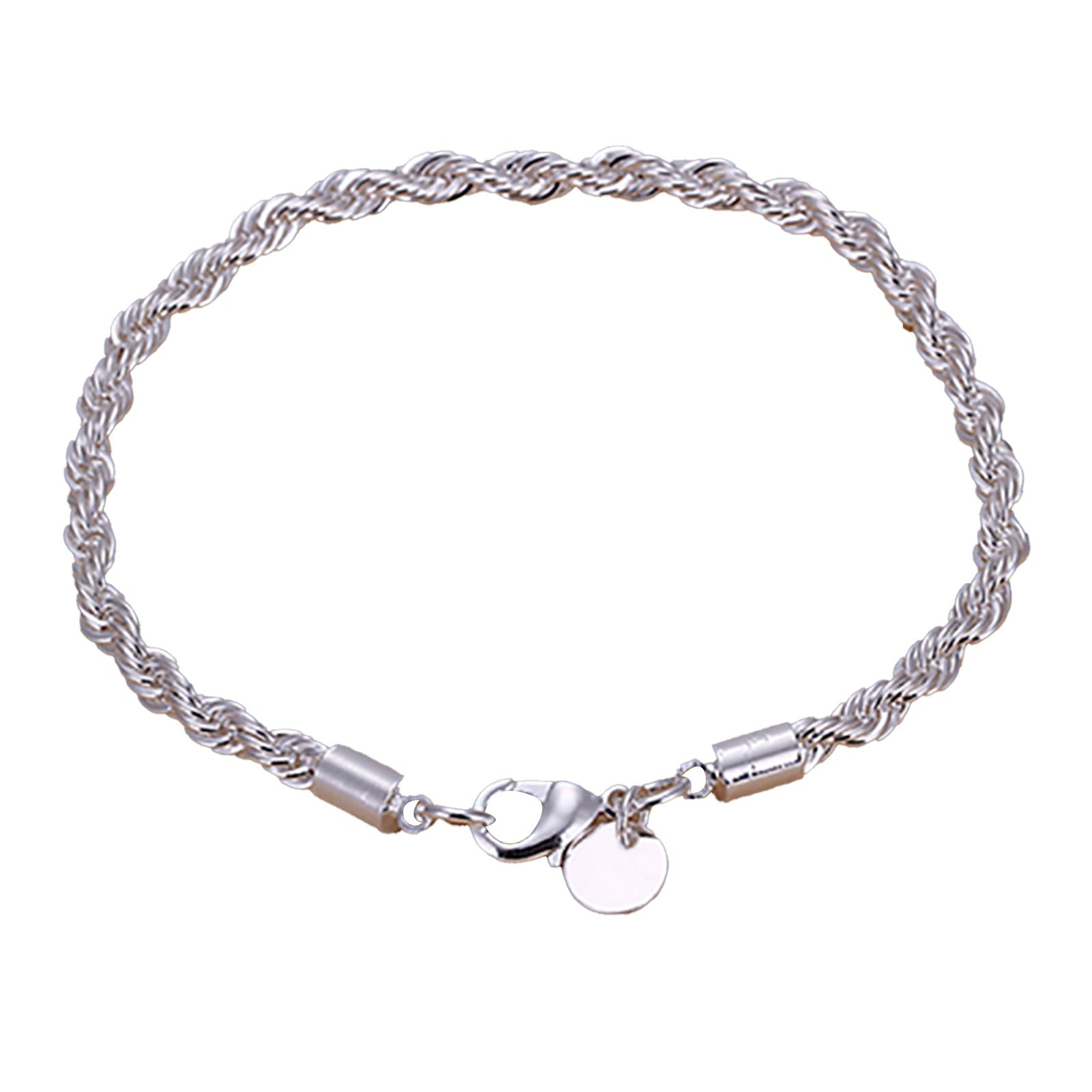 Women's 925 Sterling Bracelet Bangle Chain Banquet Jewelry