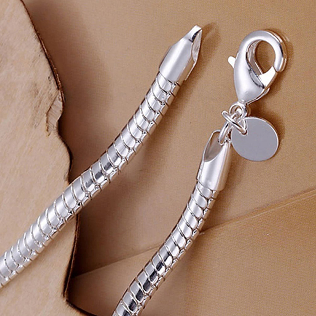 Women's 925 Sterling Bracelet Bangle Chain Banquet Jewelry