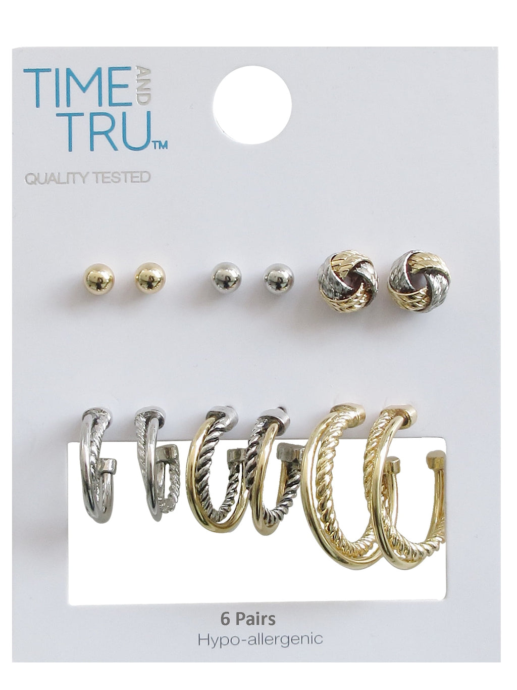 Essentials Multi Ear Hoop Earrings, 6 Pack