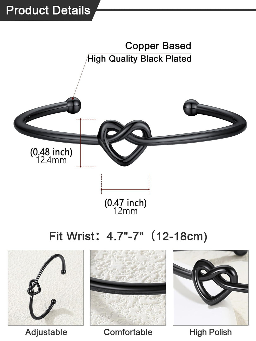 Twisted Bracelet for Women Open Bracelet Jewelry Solid Cuff Bangle