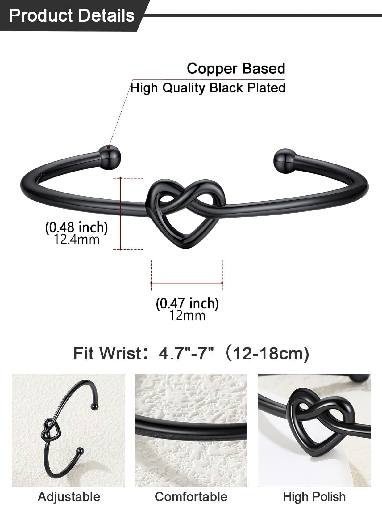 Twisted Bracelet for Women Open Bracelet Jewelry Solid Cuff Bangle
