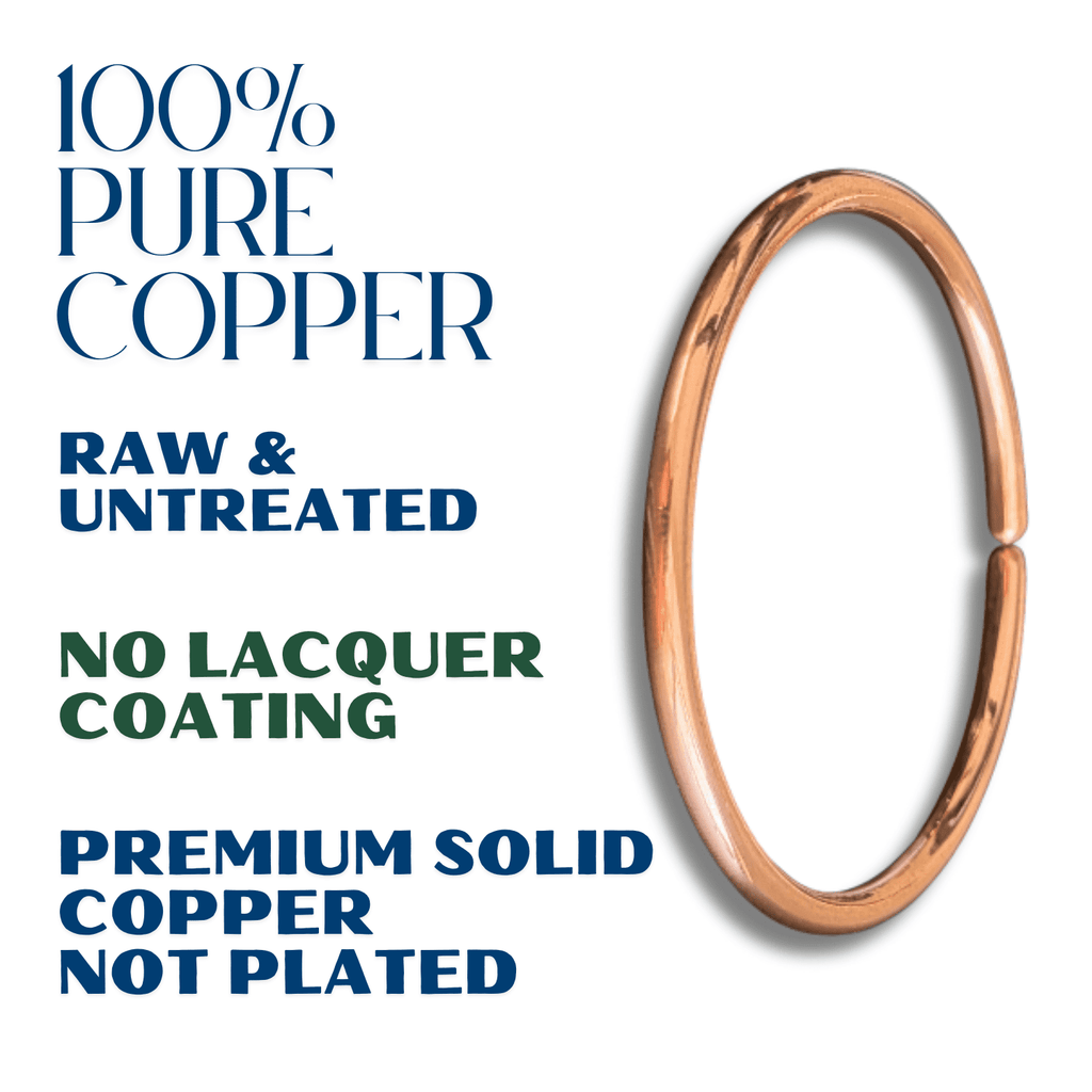 Hand Forged Unisex 100% Copper Bracelet. Made with Solid High Gauge Copper and Health benefits. Enhance your well-being in style!