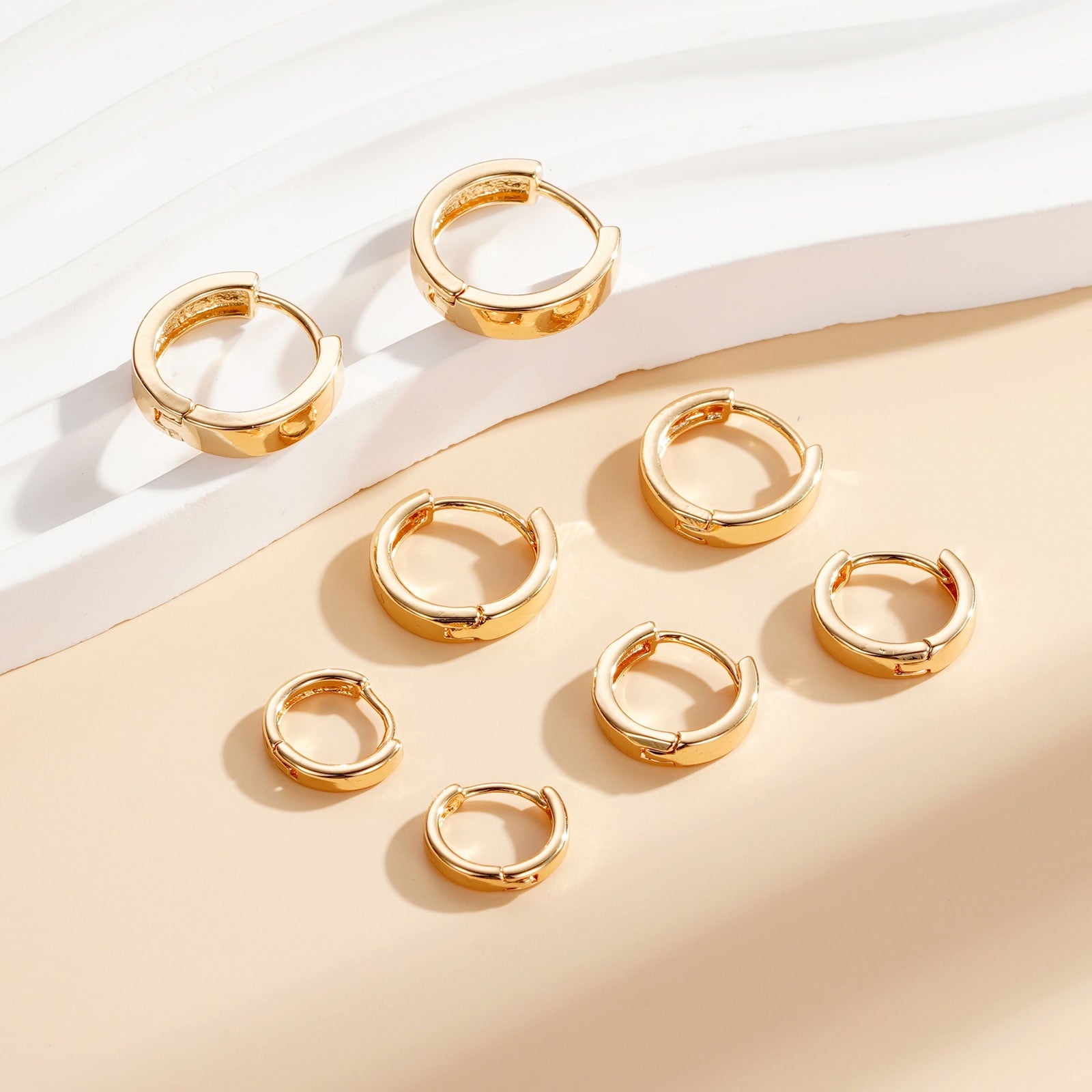 4 Pairs Hoop Earrings for Women CZ Small Huggie Cartilage Post Hypoallergenic Earrings Set for Multiple Piercing Valentines Day Jewelry Gifts Her Teen Mom Wife Lady Adults Ideas